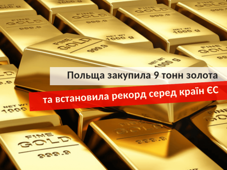 Польща закупила 9 тонн золота