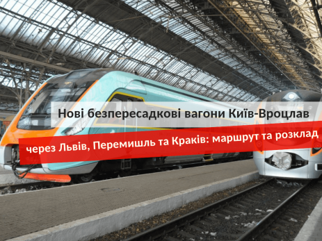 безпересадкові вагони Київ-Вроцлав