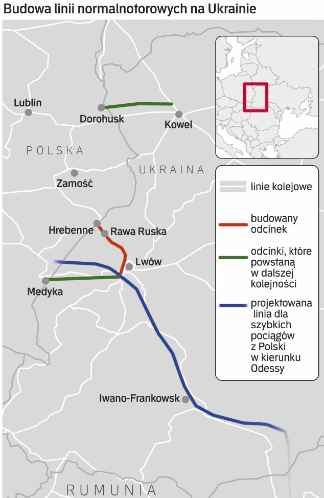 євроколія до польського кордону маршрут 2023