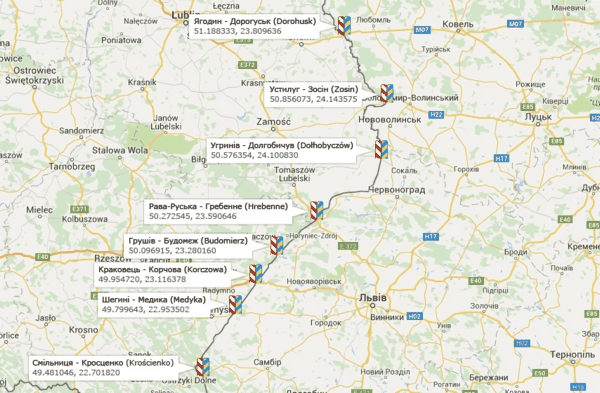 митний перехід, перетин кордону автомобілем до Польщі