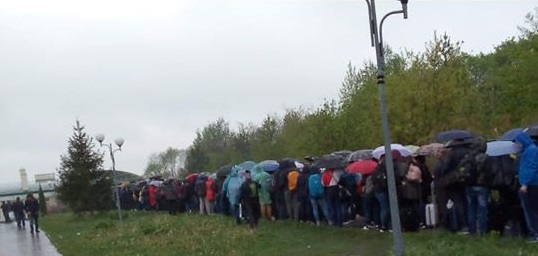 піший перехід черги