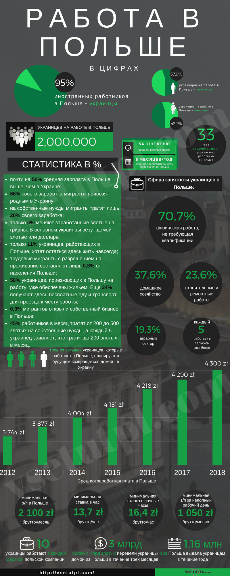 робота в Польщі в цифрах