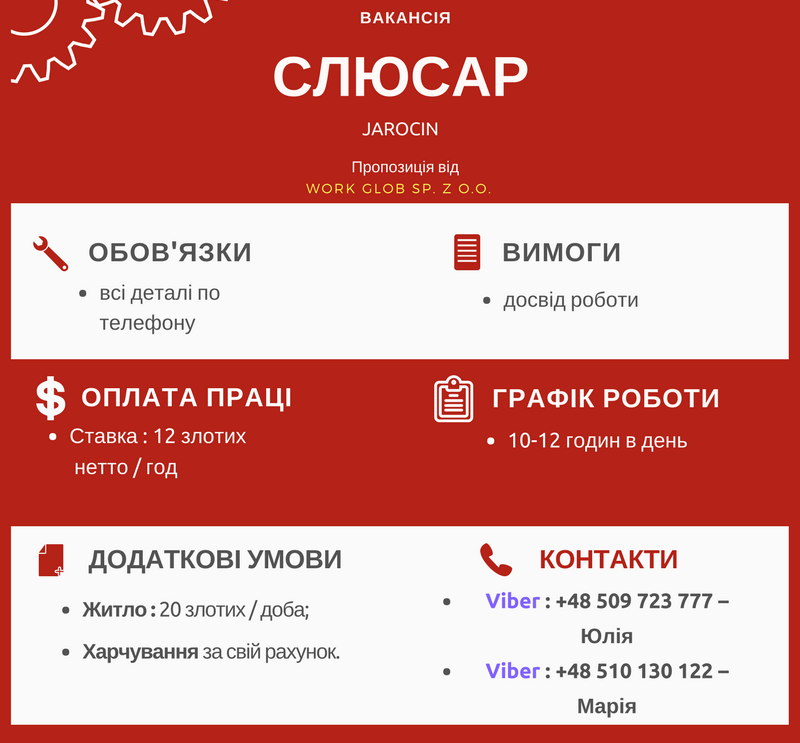 робота в польщі для чоловіків