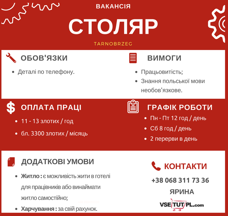 столяр робота