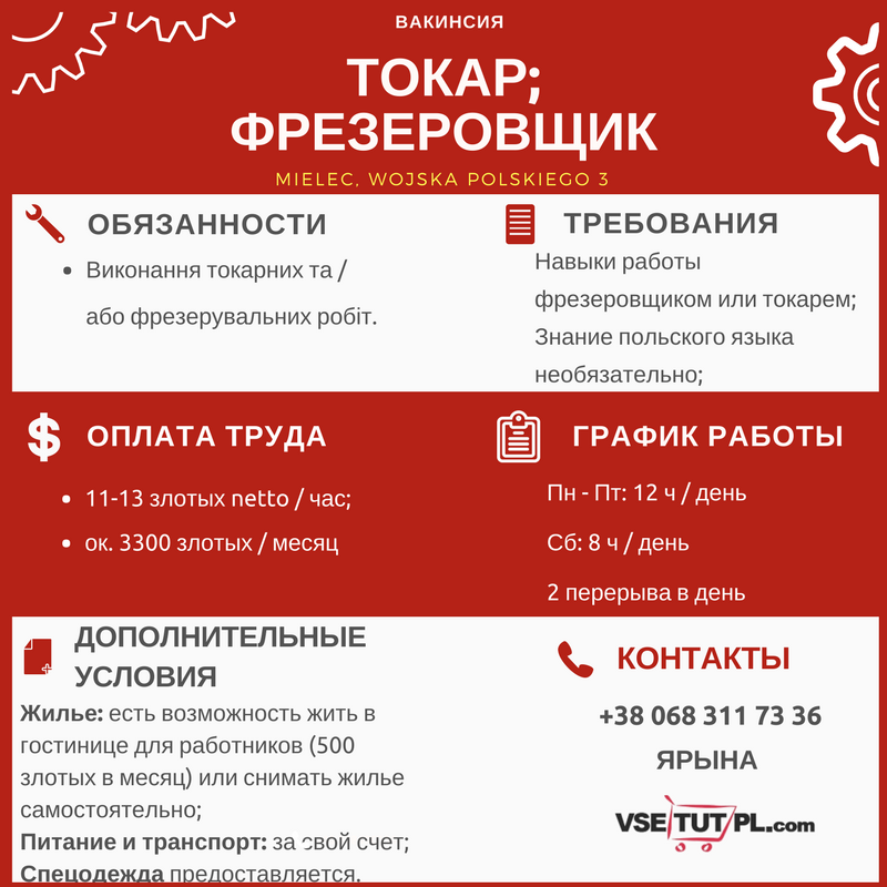 токарь работа