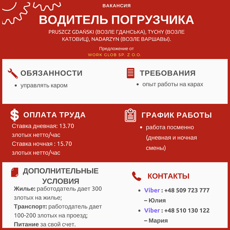 робота водитель в польше