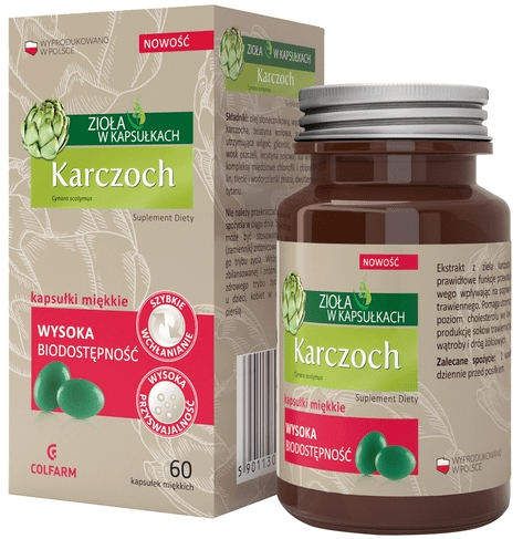 Zioła w kapsułkach Karczoch