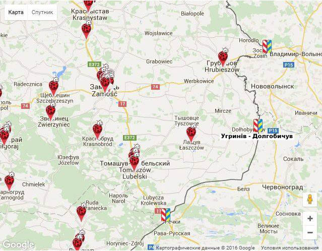 Таможенный переход в Польшу Угринов - Долгобычув 